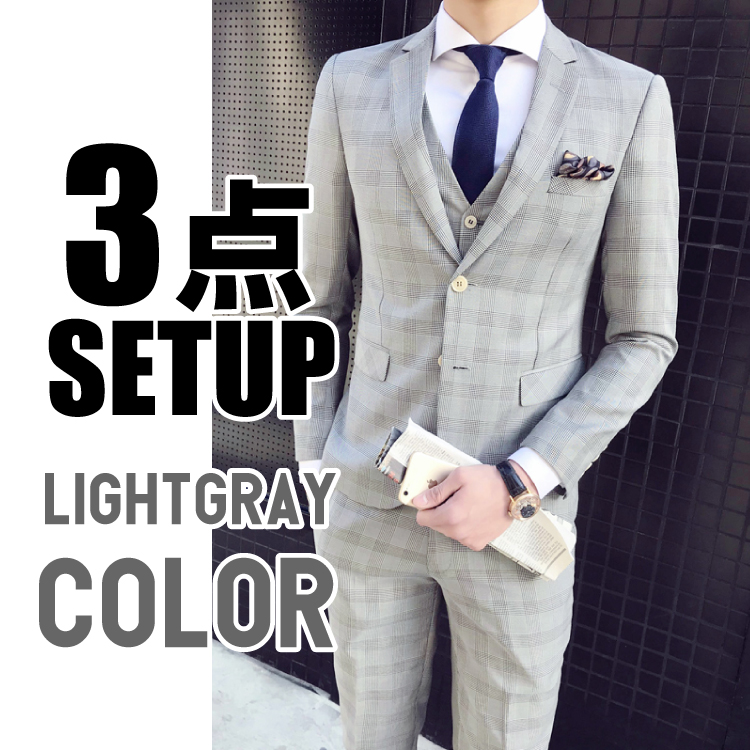 【3点セット】☆スタイリッシュスーツ 長袖メンズスーツ スーツ フォーマルスーツ 3ピーススーツ 結婚式A147--XZ120-P280