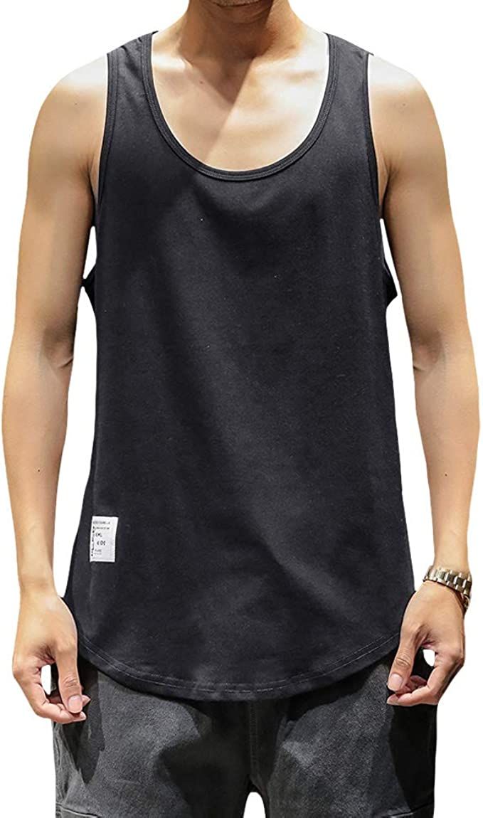 タンクトップ メンズ カジュアル 丸首 綿 柔らかい 肌触り ノースリーブ スポーツウェア おしゃれ 大きいサイズ