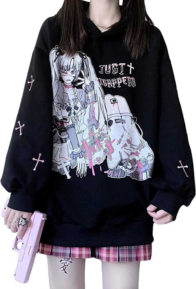 パーカー レディース かわいい 女の子 アニメ プリント 長袖 ド 韓国 ファッション 暖か プルオーバー スウェット トップス