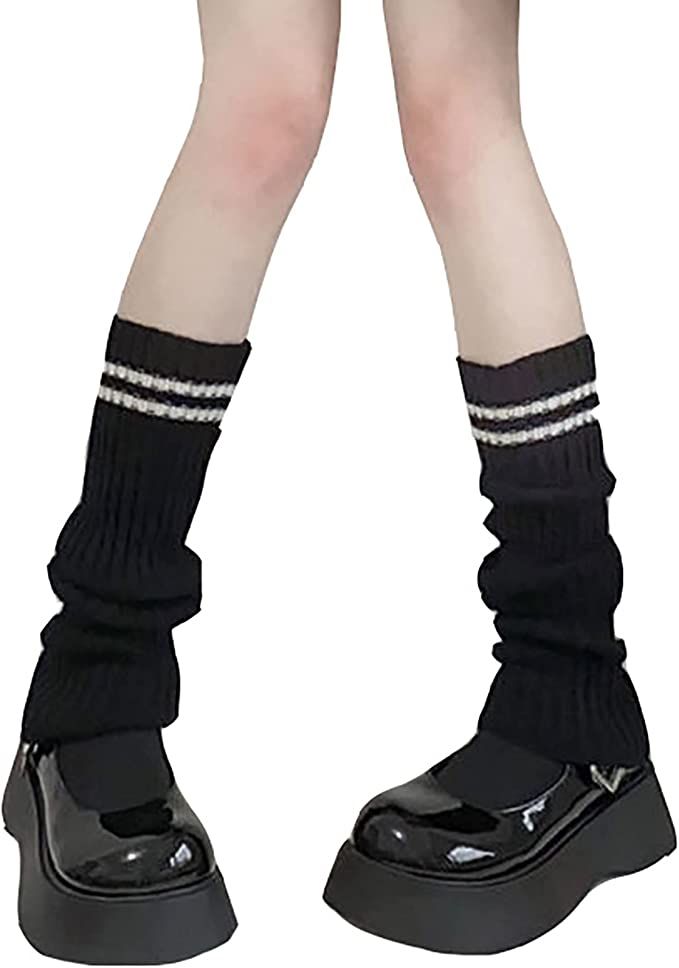 ルーズソックス ボーダー柄 レディース 制服 ソックス 靴下 スクール スクールソックス 中学生 高校生 学生 女子 通学 学生服