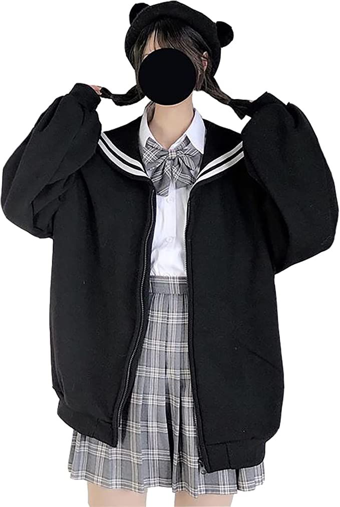 セーラー襟 コート レディース 長袖 ジャケット 可愛い ゆったり カジュアル 通勤 通学 量産型 服 森ガール ゆったり 春秋 体型カバー