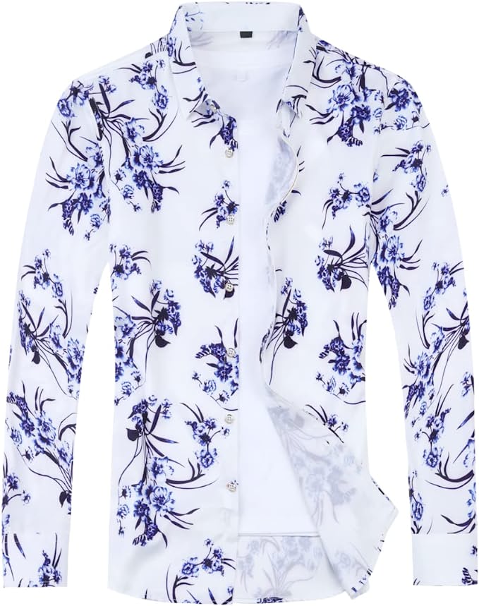 ツ メンズ 長袖 アロハシャツ カジュアル