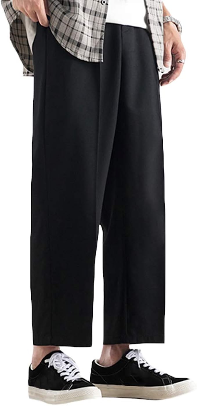 メンズ スラックングパンツ 裾上げ済み スト 無地 カジュアル 大きいサイズ 夏 秋